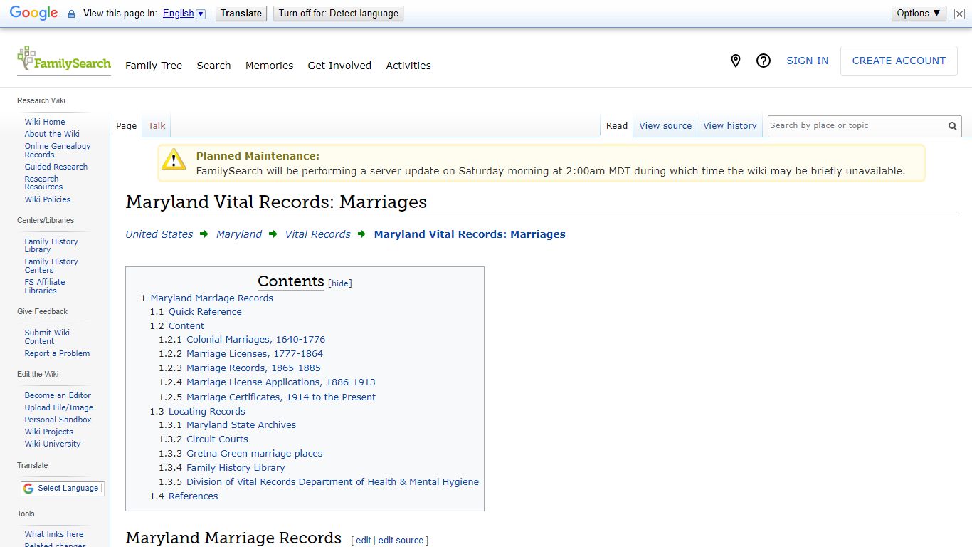 Maryland Vital Records: Marriages • FamilySearch